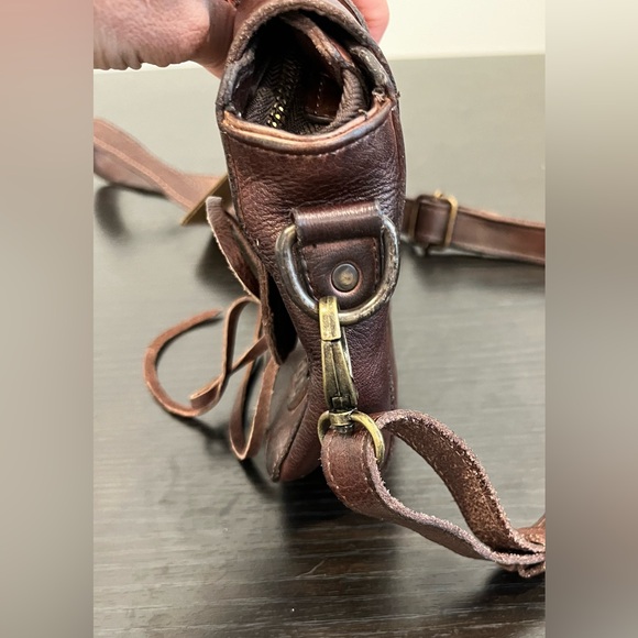 NWT Bed Stu Buffy Small Women’s Leather Crossbody Purse Teak Dip Dye - Picture 12 of 16